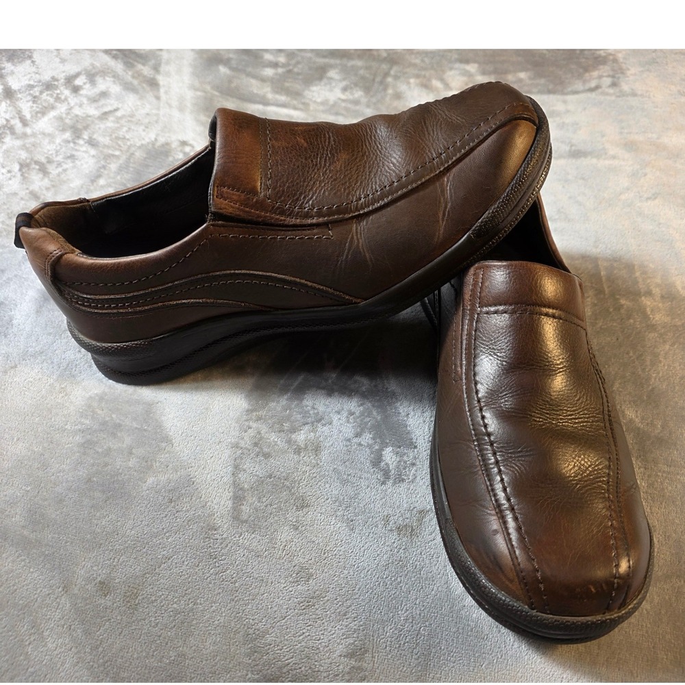 SAS Slip On Loafers Men 10 M Brown Leather Comfort‎ Shoes